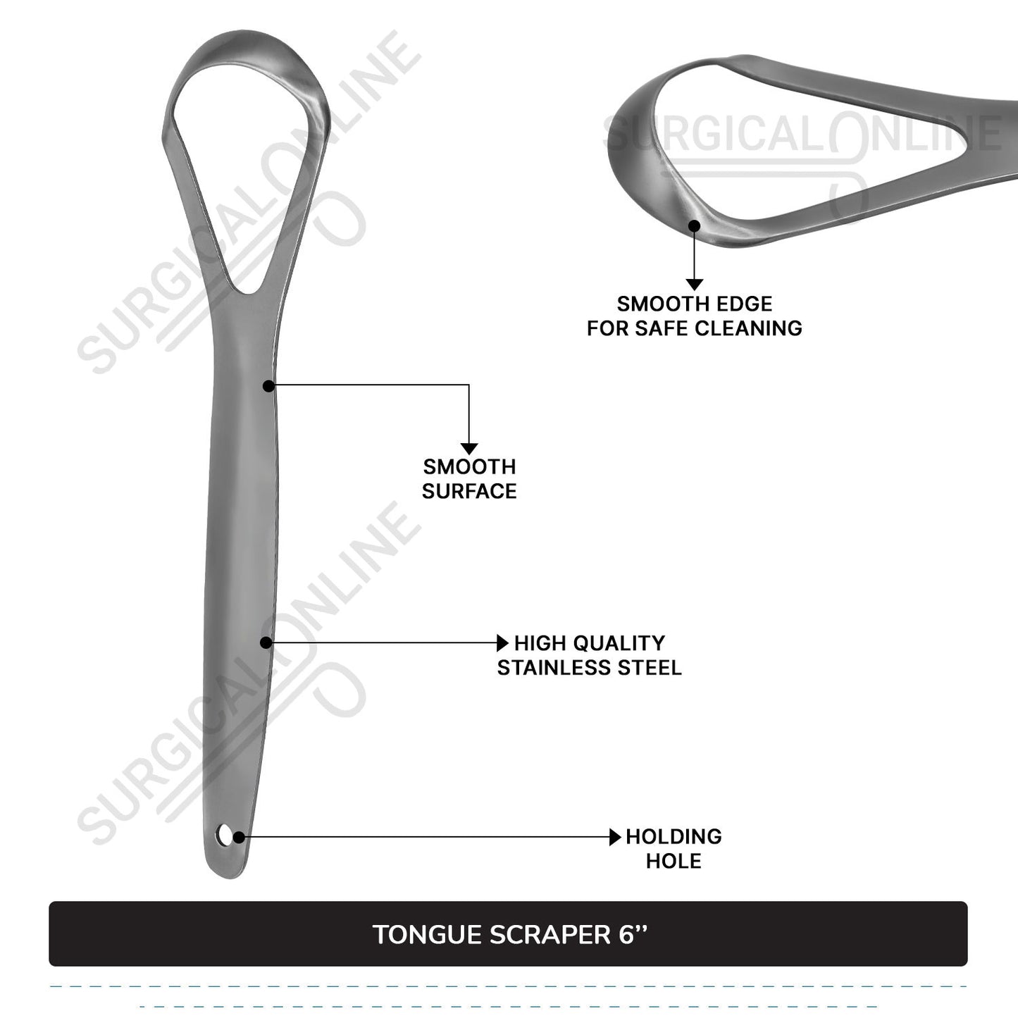Tongue Scraper 6"