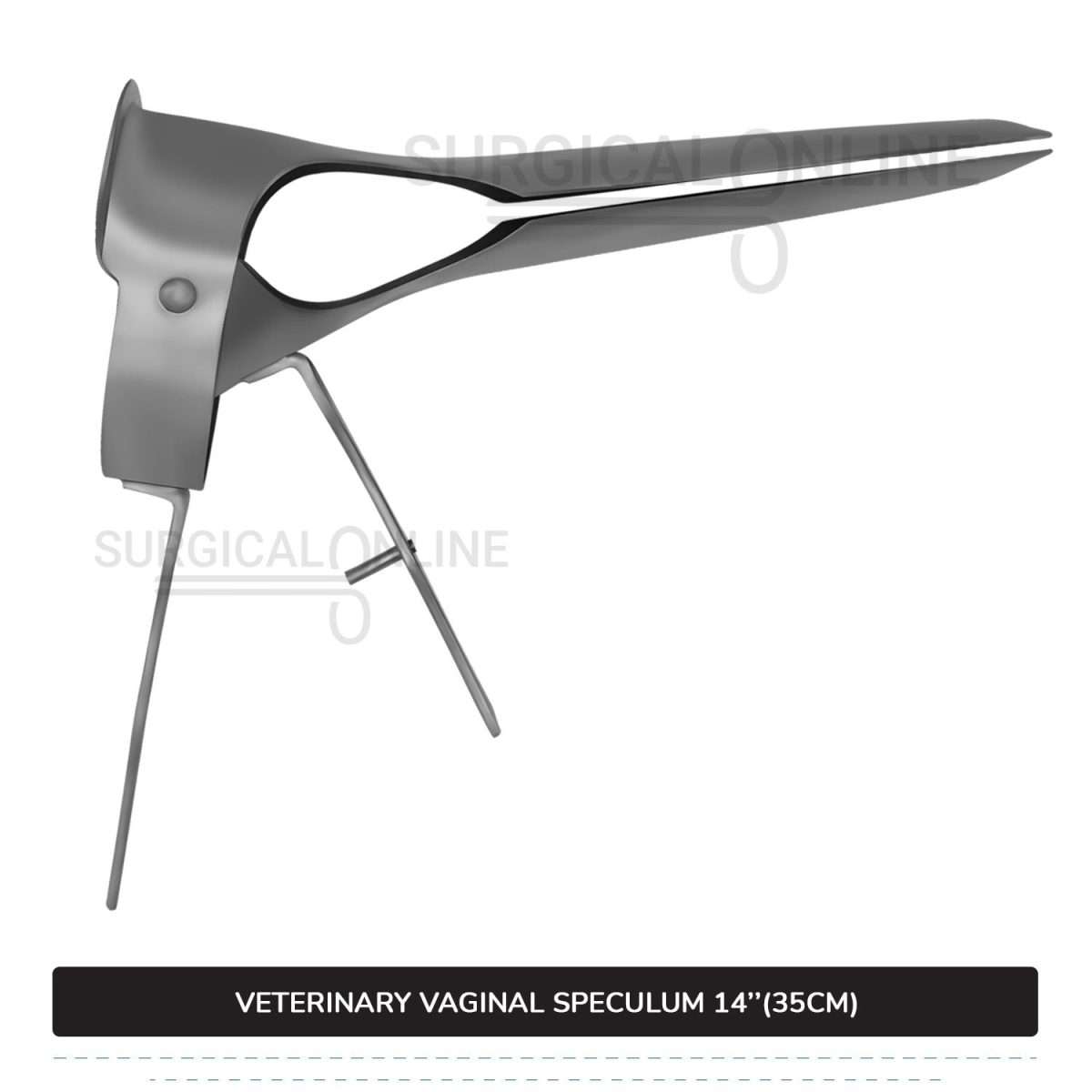 Veterinary Vaginal Speculum 14" (35cm) Two Blades with 6.7" (17cm) Long Handle Ranch Farm Equine Instruments