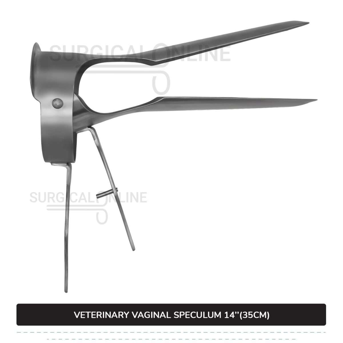Veterinary Vaginal Speculum 14" (35cm) Two Blades with 6.7" (17cm) Long Handle Ranch Farm Equine Instruments