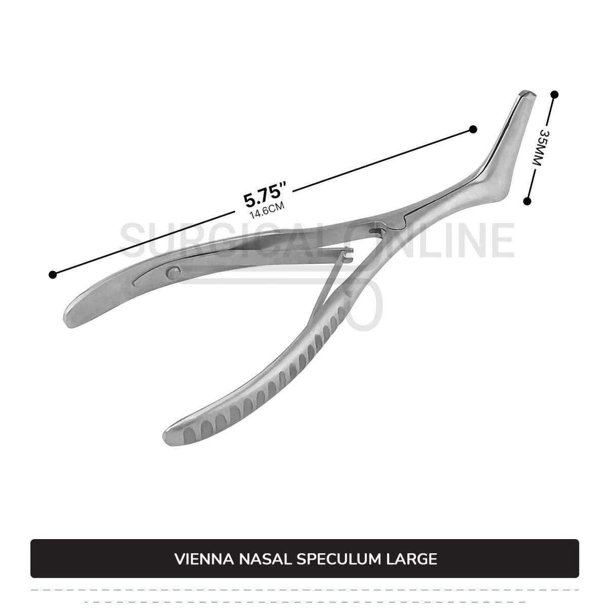 Vienna Nasal Speculum Large ( Adult), 5.75" (14.6 cm) Diagnostic ENT Surgical