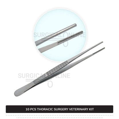 10 Pcs Thoracic Surgery Kit Stainless Steel Surgical Veterinary Instruments Set