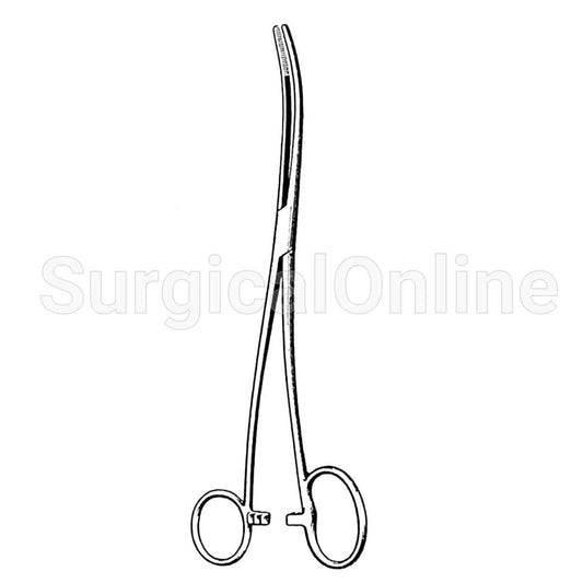 Bozeman Forceps Curved W/Large Ring 10.00"