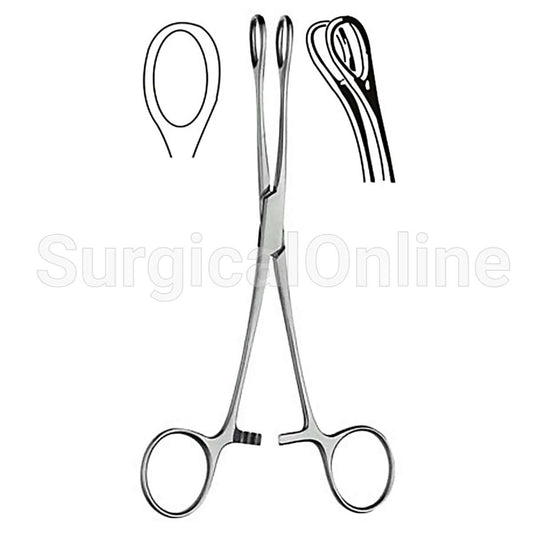 Foerster Sponge Forceps Smooth Curved 7.00"
