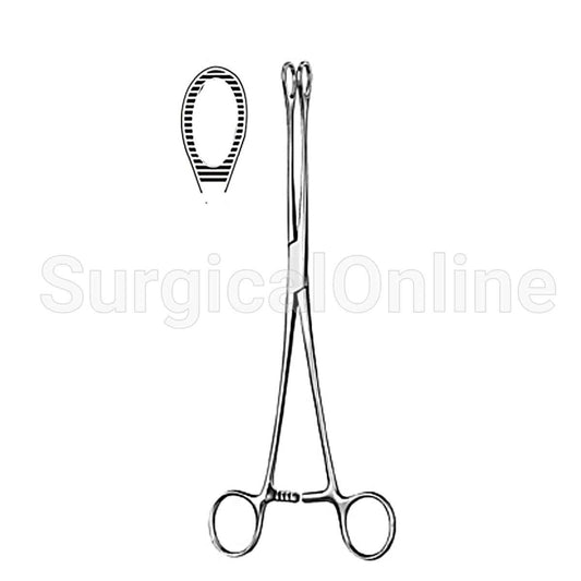 Foerster Sponge Forceps Serrated Straight 9.50"