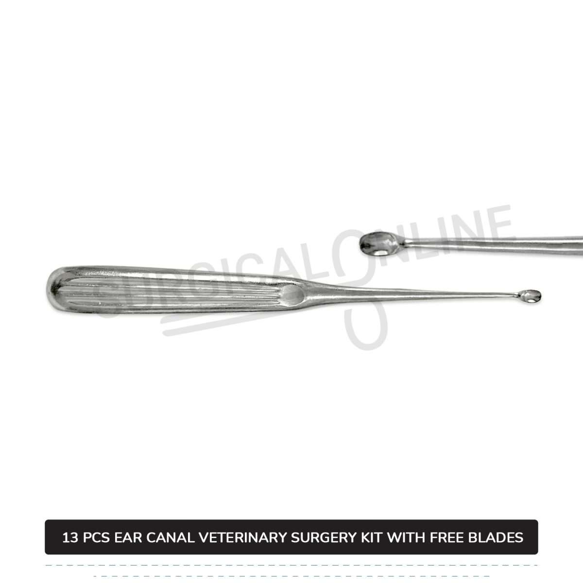 13 Pcs Animal Ear Surgery Kit Stainless Steel Veterinary Instruments Set with ???? Surgical Scalpel Blades