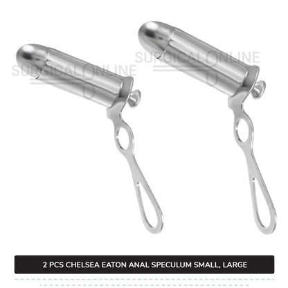 2 Pcs Set of Chelsea-Eaton Anal Speculum 7/8″ (2.2 cm) & 1 1/4" (3.2 cm) O.D Rectal Instruments