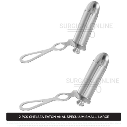 2 Pcs Set of Chelsea-Eaton Anal Speculum 7/8″ (2.2 cm) & 1 1/4" (3.2 cm) O.D Rectal Instruments