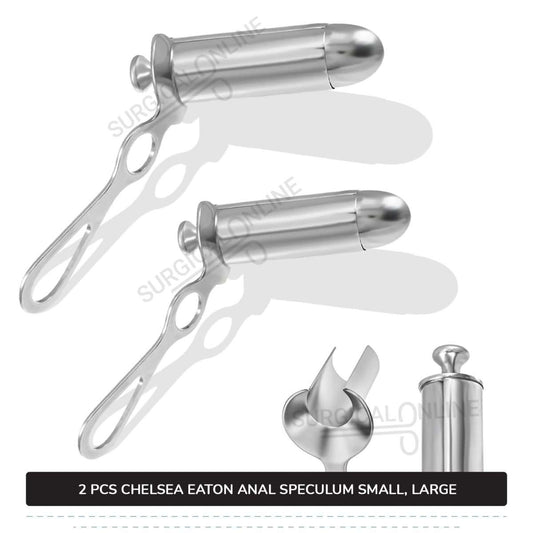 2 Pcs Set of Chelsea-Eaton Anal Speculum 7/8″ (2.2 cm) & 1 1/4" (3.2 cm) O.D Rectal Instruments