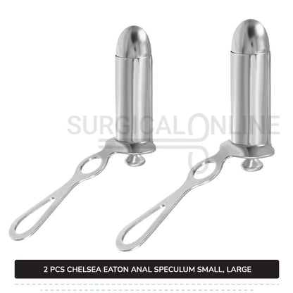 2 Pcs Set of Chelsea-Eaton Anal Speculum 7/8″ (2.2 cm) & 1 1/4" (3.2 cm) O.D Rectal Instruments