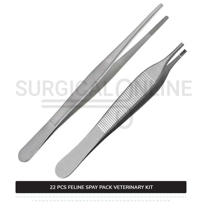 22 Pcs Feline Spay Kit With Tungsten Carbide Stainless Steel Surgical Neuter Pack Veterinary Instruments Set