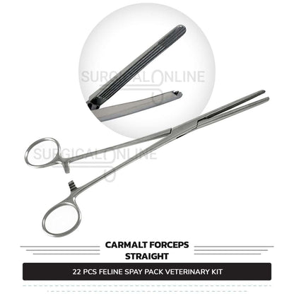 22 Pcs Feline Spay Kit With Tungsten Carbide Stainless Steel Surgical Neuter Pack Veterinary Instruments Set