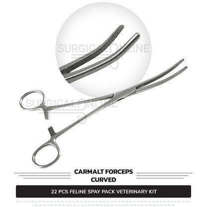 22 Pcs Feline Spay Kit With Tungsten Carbide Stainless Steel Surgical Neuter Pack Veterinary Instruments Set