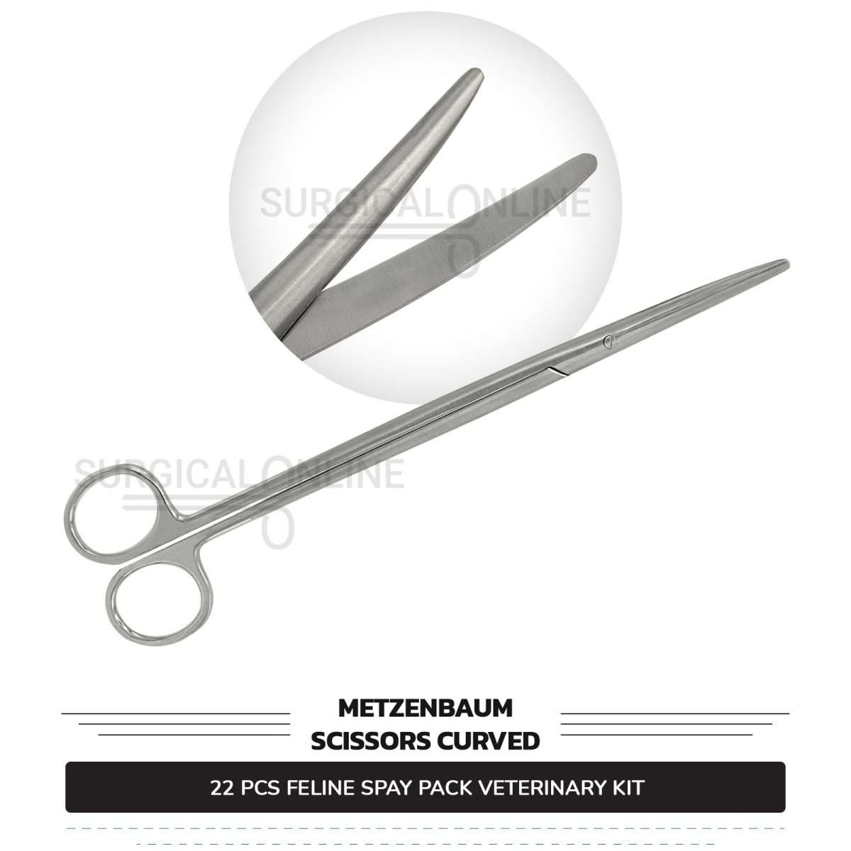 22 Pcs Feline Spay Kit With Tungsten Carbide Stainless Steel Surgical Neuter Pack Veterinary Instruments Set