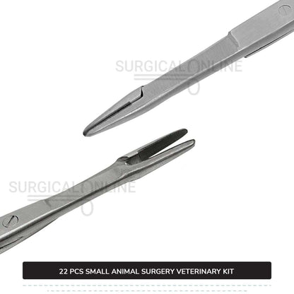 22 Pcs Small Animal Surgery Kit Stainless Steel Surgical Veterinary Instruments Set with ???? Blades