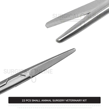 22 Pcs Small Animal Surgery Kit Stainless Steel Surgical Veterinary Instruments Set with ???? Blades