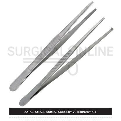22 Pcs Small Animal Surgery Kit Stainless Steel Surgical Veterinary Instruments Set with ???? Blades