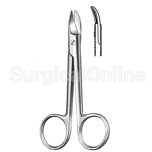 Wire Cutting Scissors Curved 4.50"