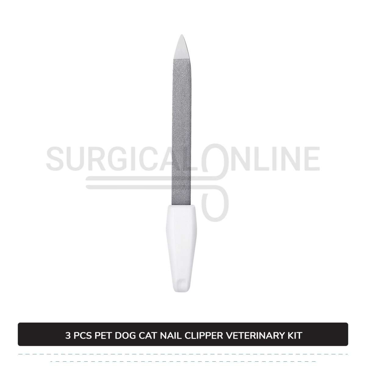 3 Pcs Pet Nail Clipper Kit Stainless Steel Nail Tip Cutter Surgical Veterinary Instruments