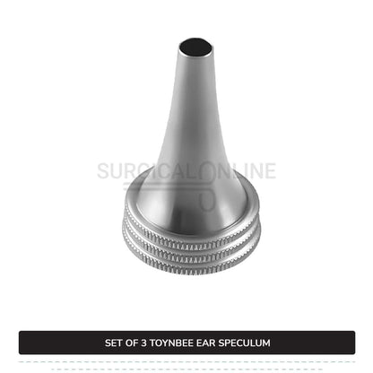 3 Pcs Toynbee Ear Specula Set Small, Medium, & Large ENT Diagnostic Speculum Surgical Instruments