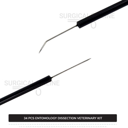 34 Pcs Entomology Dissection Kit Stainless Steel Veterinary Instruments Set with ???? Carrying Case