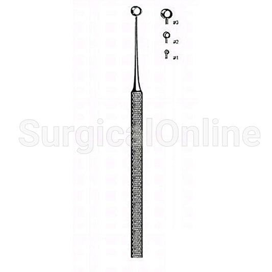 Heath Curette 4" (10.2 cm), Size 0, one Sharp & one Blunt Edge, 0.5 mm