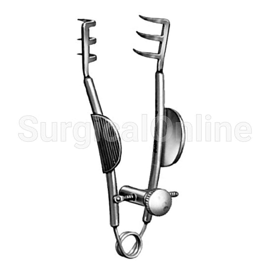 Agricola Self-Retaining Retractor Delicate Sharp 3X3 Prong 1.50"
