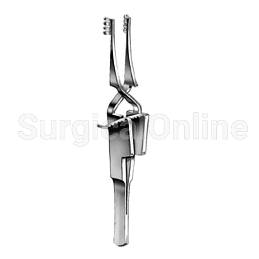 Cross Action (Automatic Skin) Retractor Sharp 4X4 Prong 4.00"