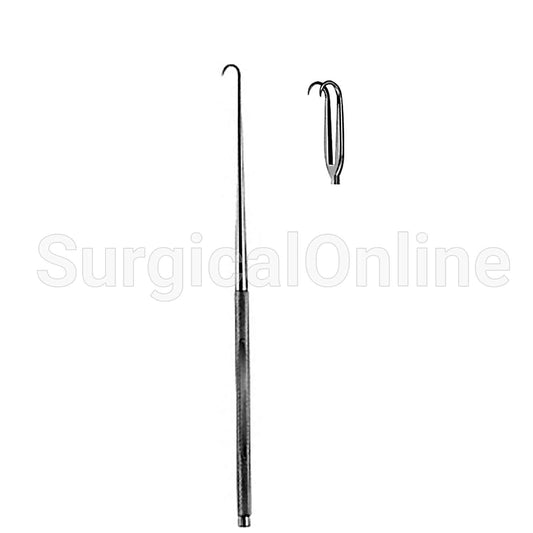 Joseph Skin Hook Single Ended Sharp 2 Prong 2mm 6.25"