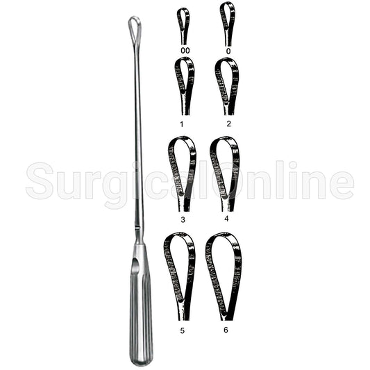 Sims Uterine Curette 11" (27.9 cm), Sharp Blade #6
