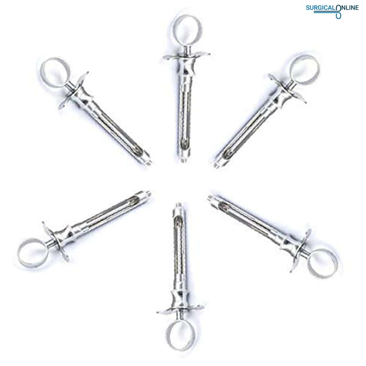 Dental Aspirating Syringe, C-W Type, 2.2 cc, Metric Dentist Surgical Instruments 20 Pcs
