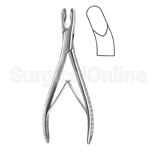 Luer Rongeur 8mm X10 mm Curved 7.00"
