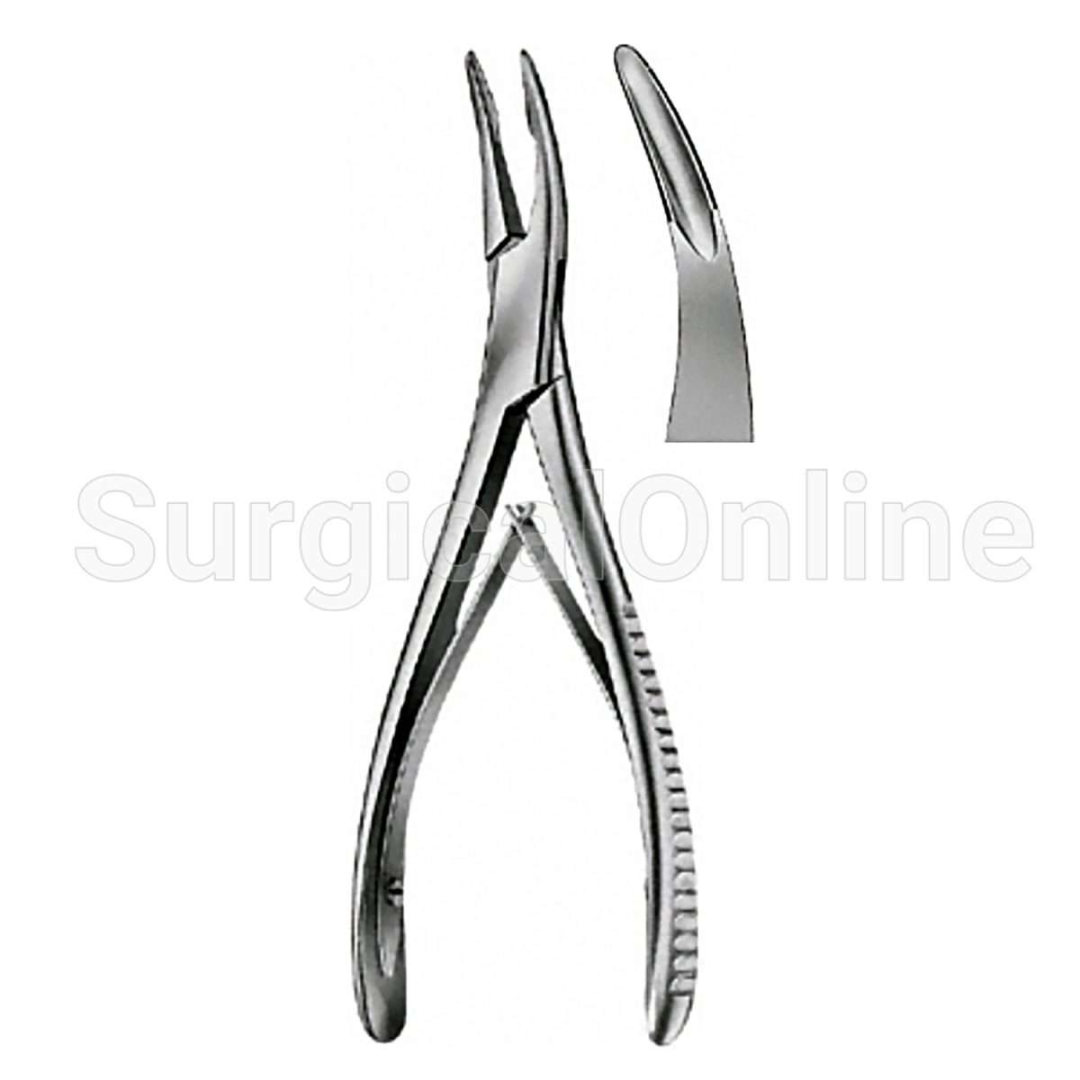 Beyer Rongeur 7.00", Slightly Curved Jaws 3.5mm Bite