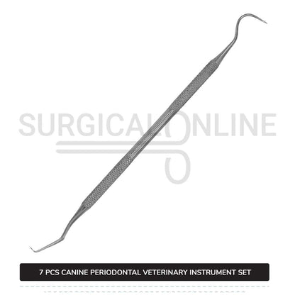 7 Pcs Canine Periodontal Instrument Pack Kit Stainless Steel Surgical Dental Veterinary Instruments Set
