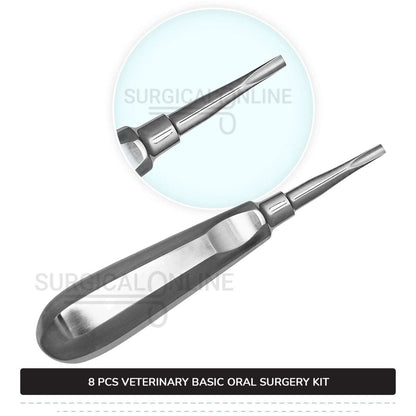 8 Pcs Basic Oral Surgery Kit Stainless Steel Surgical Veterinary Orthodontic Instruments Set