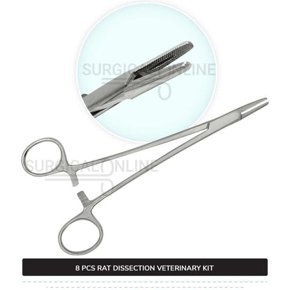 8 Pcs Rat Dissection Kit Stainless Steel Surgical Biology Anatomy Veterinary Instruments Set