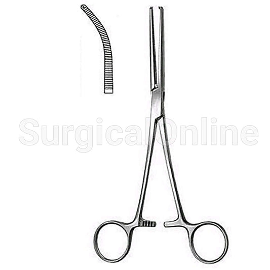 Rochester Ochsner Forceps, 1 X 2 Teeth Curved 7.25"