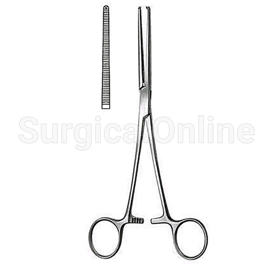 Rochester Ochsner Forceps, 1 X 2 Teeth Straight 8.00"