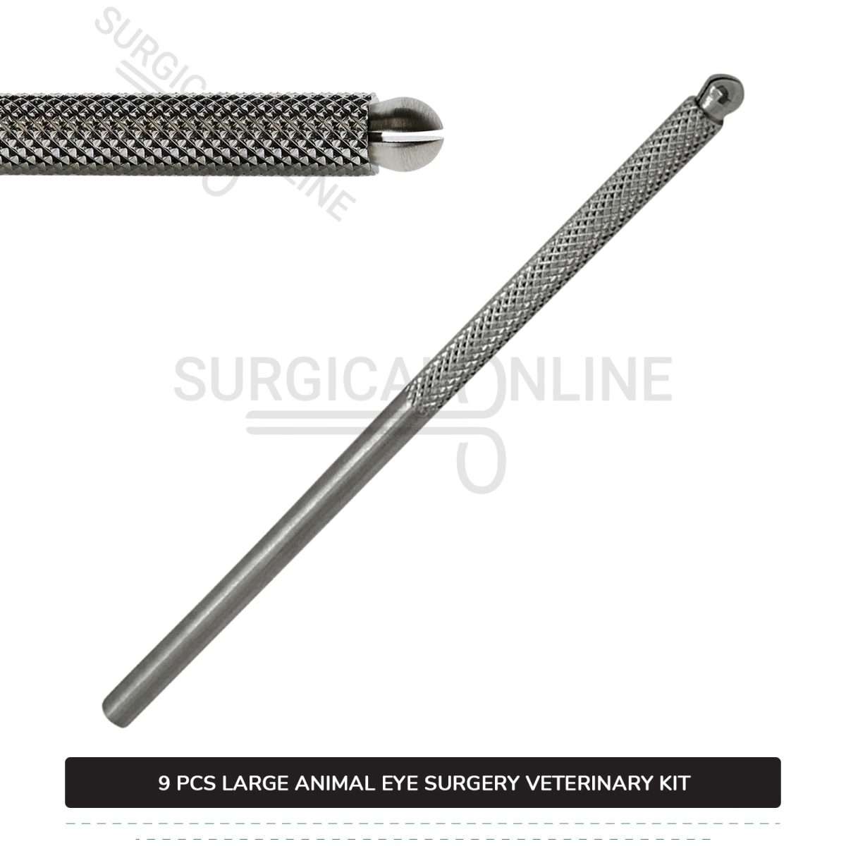 9 Pcs Large Animal Eye Kit Stainless Steel Surgical Ophthalmic Veterinary Instruments Set