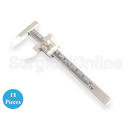 12 Pcs Dental Gauge 0-10cm Surgical Dental -Sm