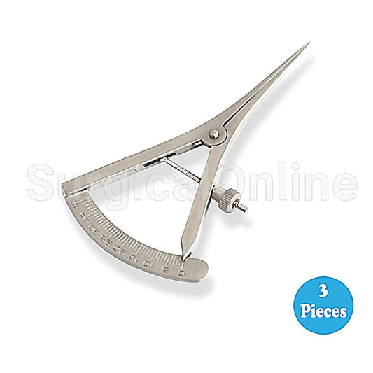 3 Castroviejo Caliper 0-40mm Straight Implant