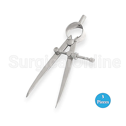 3 Pcs Spring Divider Caliper Dental Lab
