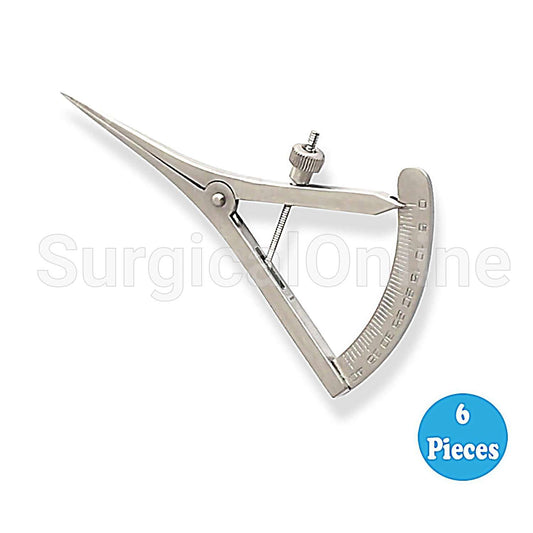 6 Castroviejo Caliper 0-40mm Straight Implant
