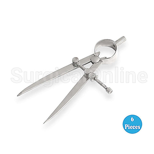6 Pcs Spring Divider Caliper Dental Lab