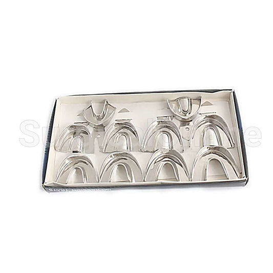 10 Dental Impression Tray Set Solid Denture