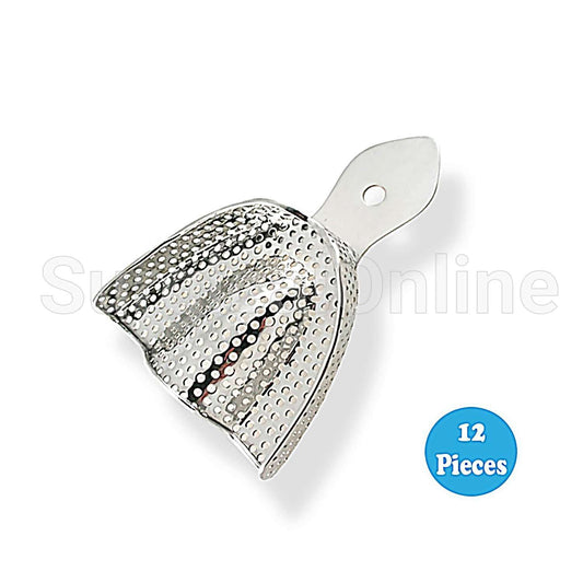 12 Pcs Dental Impression Trays Large Perforatted Endo