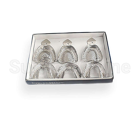 6 Dental Impression Trays Set Edentulas Denture