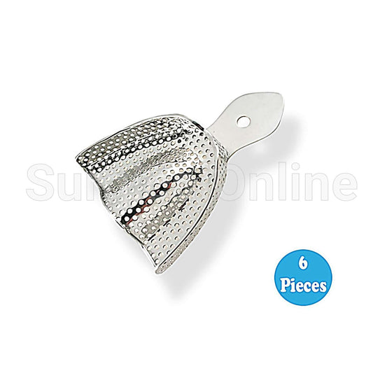 6 Pcs Dental Impression Trays Large Perforatted Endo