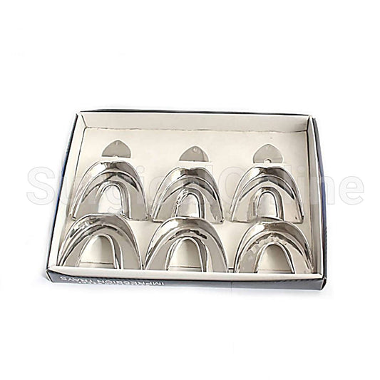 6 Pedo Dental Impression Trays Set Solid Denture