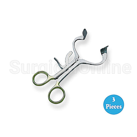3 Molt Mouth Gag 3.5" Gold Plated Surgical Dental Oral