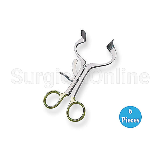 6 Molt Mouth Gag 3.5" Gold Plated Surgical Dental Oral